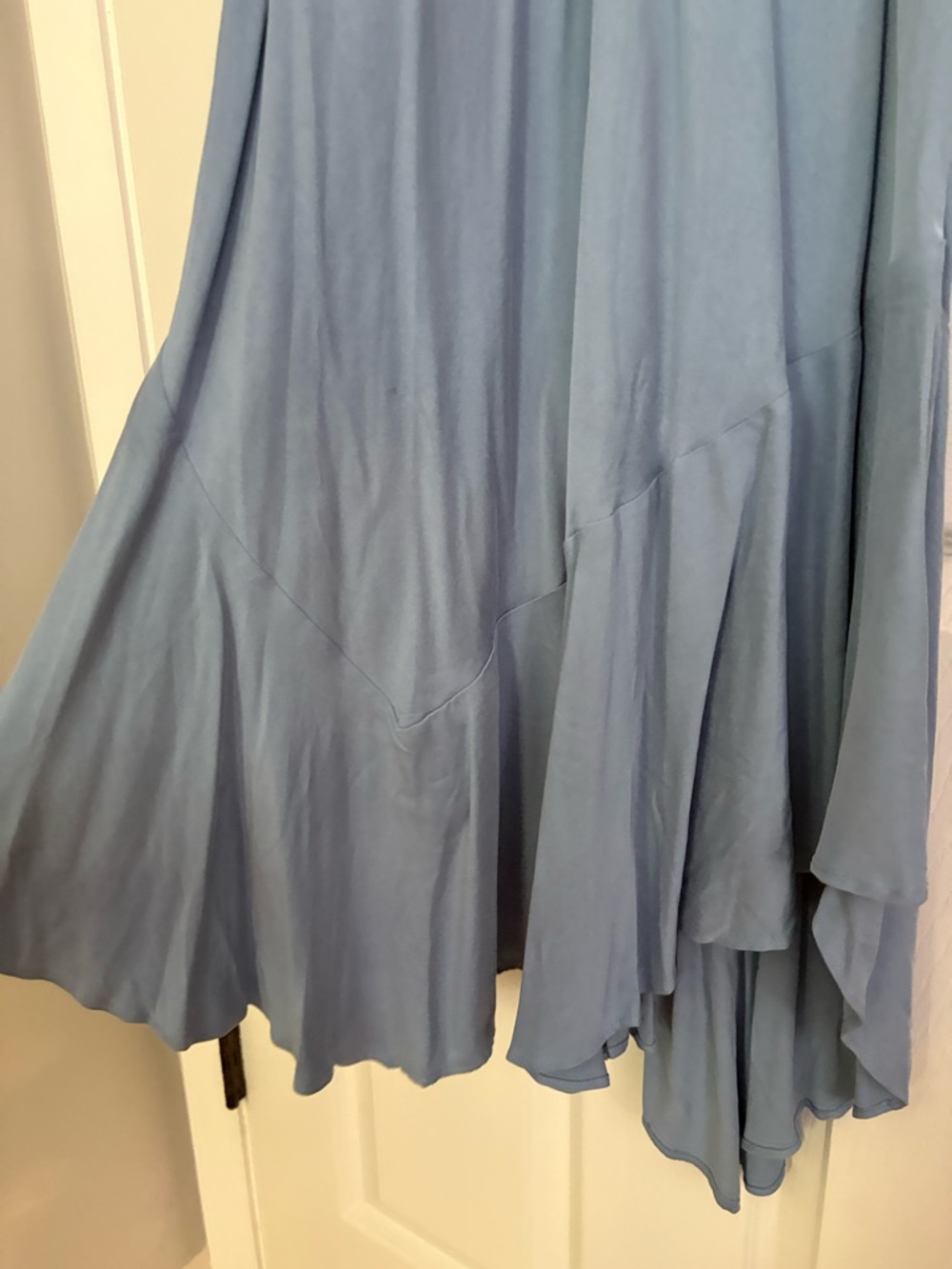 Anthropologie sz S • HOLDING HORSES Dusty Blue V-Neck Spaghetti Strap Maxi Dress
